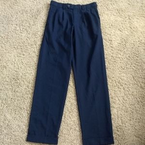 Croft and Barrow Blue Pleated Dress Pants